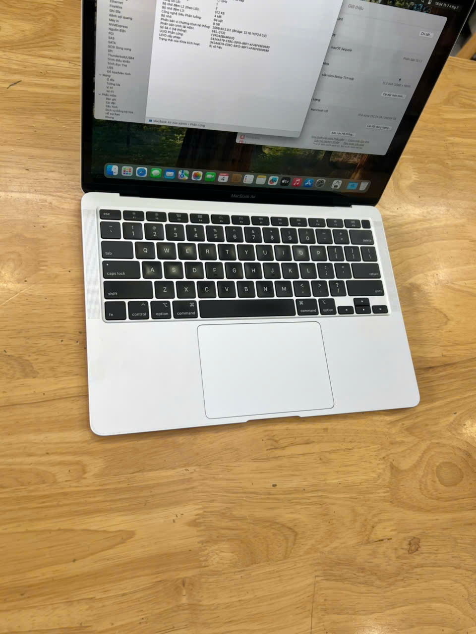 Macbook Air 2020 - 13 inches Intel Corei3 Gen 10 8GB RAM 256GB SSD LCD 13.3 Retina TOuch ID Truetone - Ảnh 3