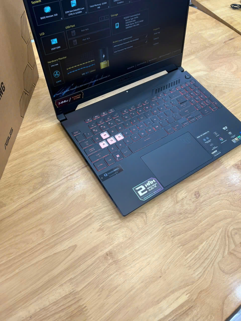 (FULL BOX) Asus TUF Gaming FX507 I5 12500H Ram 16G SSD 512G VGA RTX3050 15.6 FHD 144hz - Ảnh 3