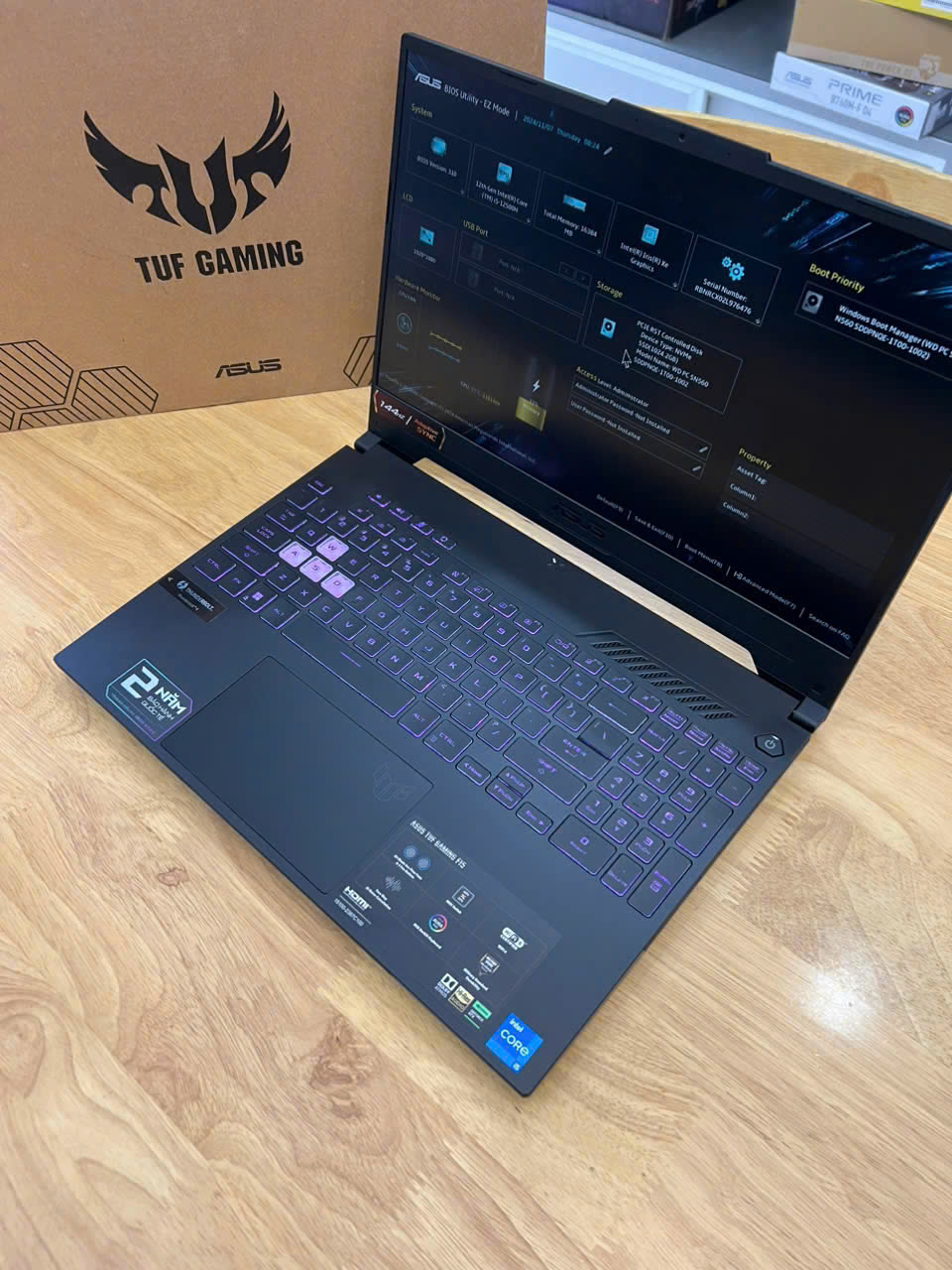 (FULL BOX) Asus TUF Gaming FX507 I5 12500H Ram 16G SSD 512G VGA RTX3050 15.6 FHD 144hz - Ảnh 2