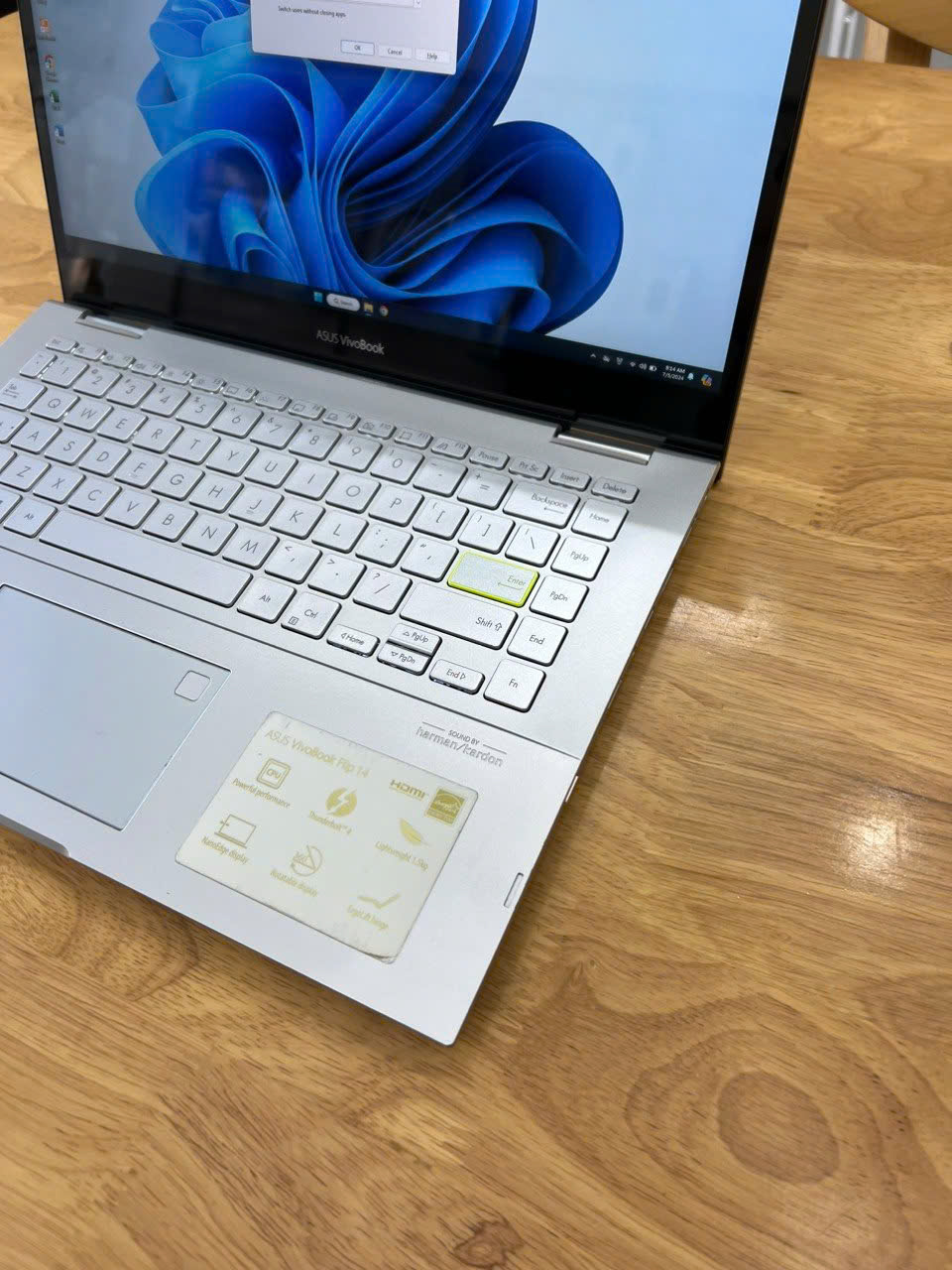 (LIKE NEW) Asus Vivobook TP470EA i3-1115G4 4GB 512GB NVMe 14.0" TouchScreen 2in1 xoay gập 360 độ - Ảnh 2