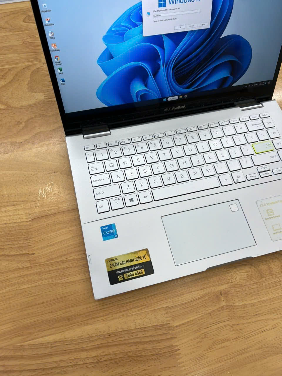 (LIKE NEW) Asus Vivobook TP470EA i3-1115G4 4GB 512GB NVMe 14.0" TouchScreen 2in1 xoay gập 360 độ - Ảnh 3
