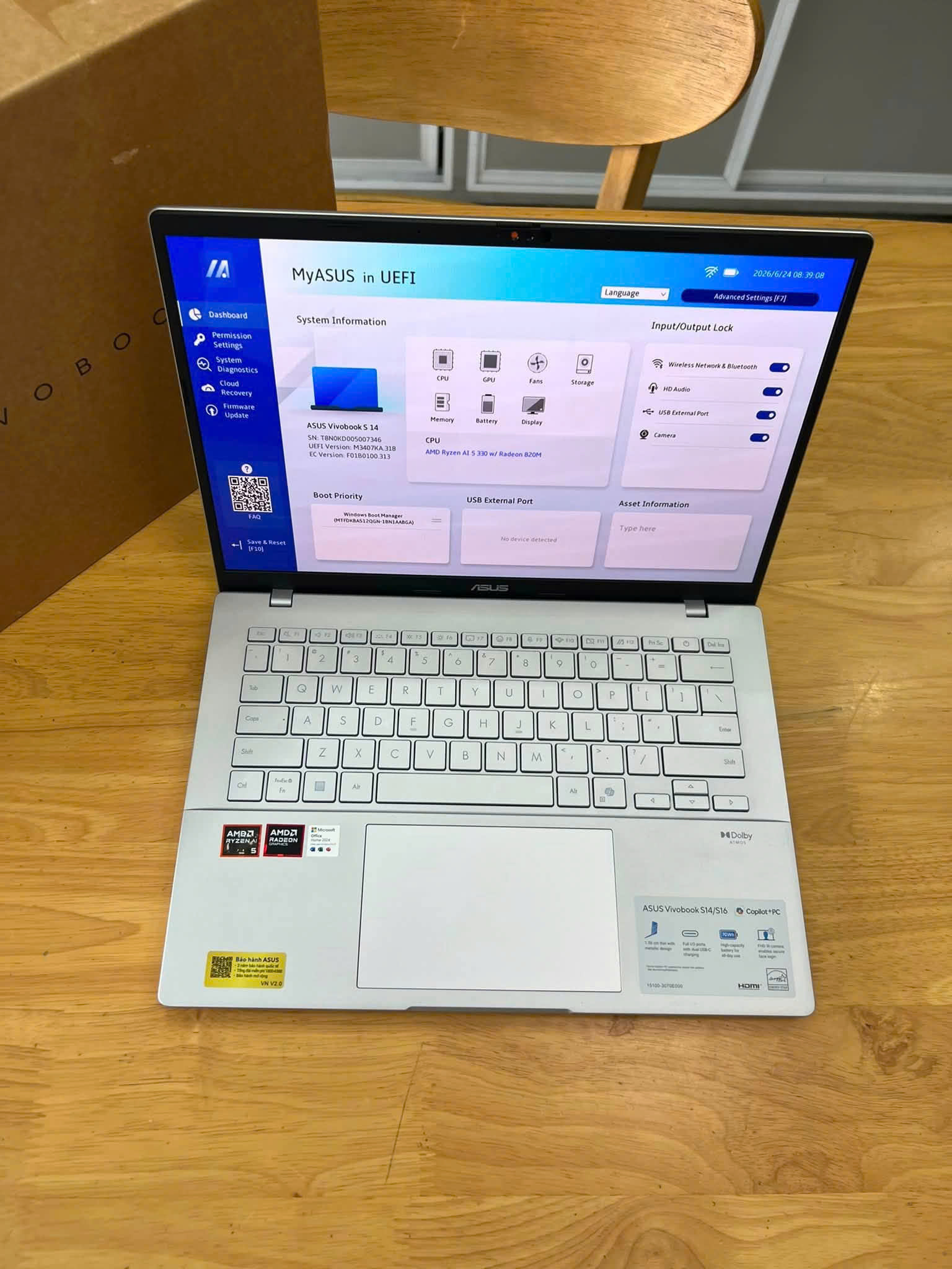 Asus Vivobook M3407KA Ryzen AI 5 340 16GB RAM 512GB SSD LCD 14" OLED FHD (New)