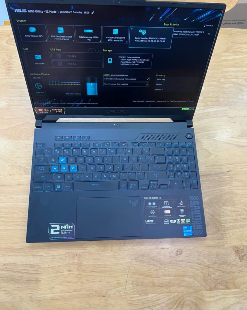 Asus TUF Gaming FX507 - i7 13620H 16GB RAM 256GB SSD 13.3 RTX4050 LCD 15.6 FHD IPS 144hz