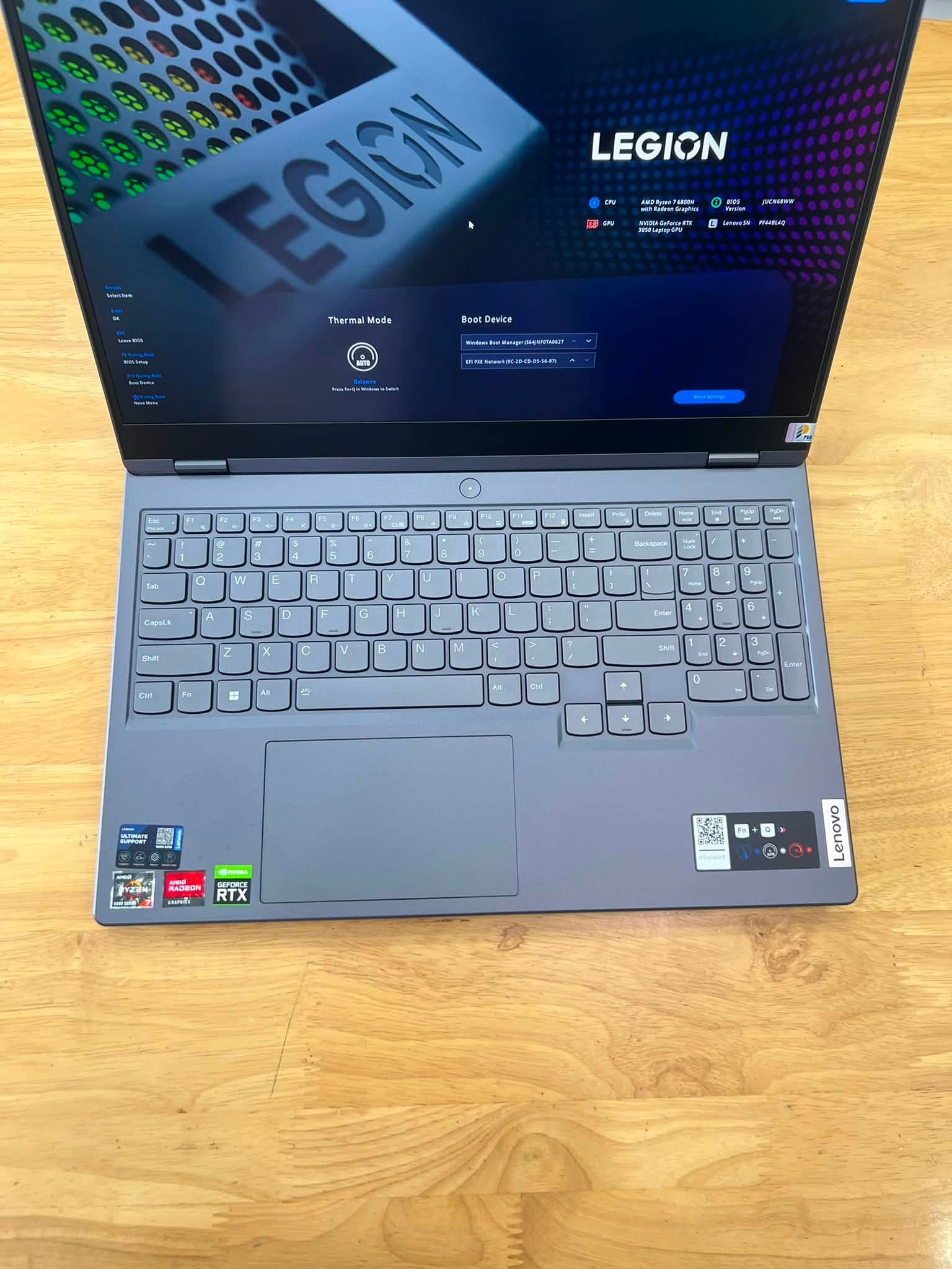 Lenovo Legion 5 2022 R7000 Ryzen 7 6800H 16GB 512GB RTX3050 4GB LCD 15.6" 2k5 165Hz LED RGB - Ảnh 7