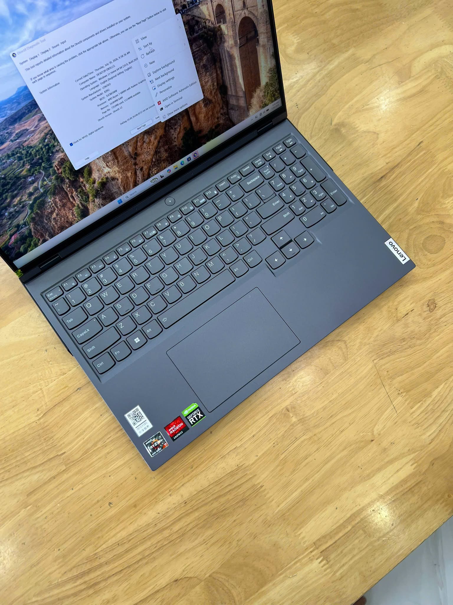 Lenovo Legion R9000P Ryzen 7 6800H 16GB 512GB NVMe RTX 3060 6GB LCD 16" 2.5K 165Hz - Ảnh 2