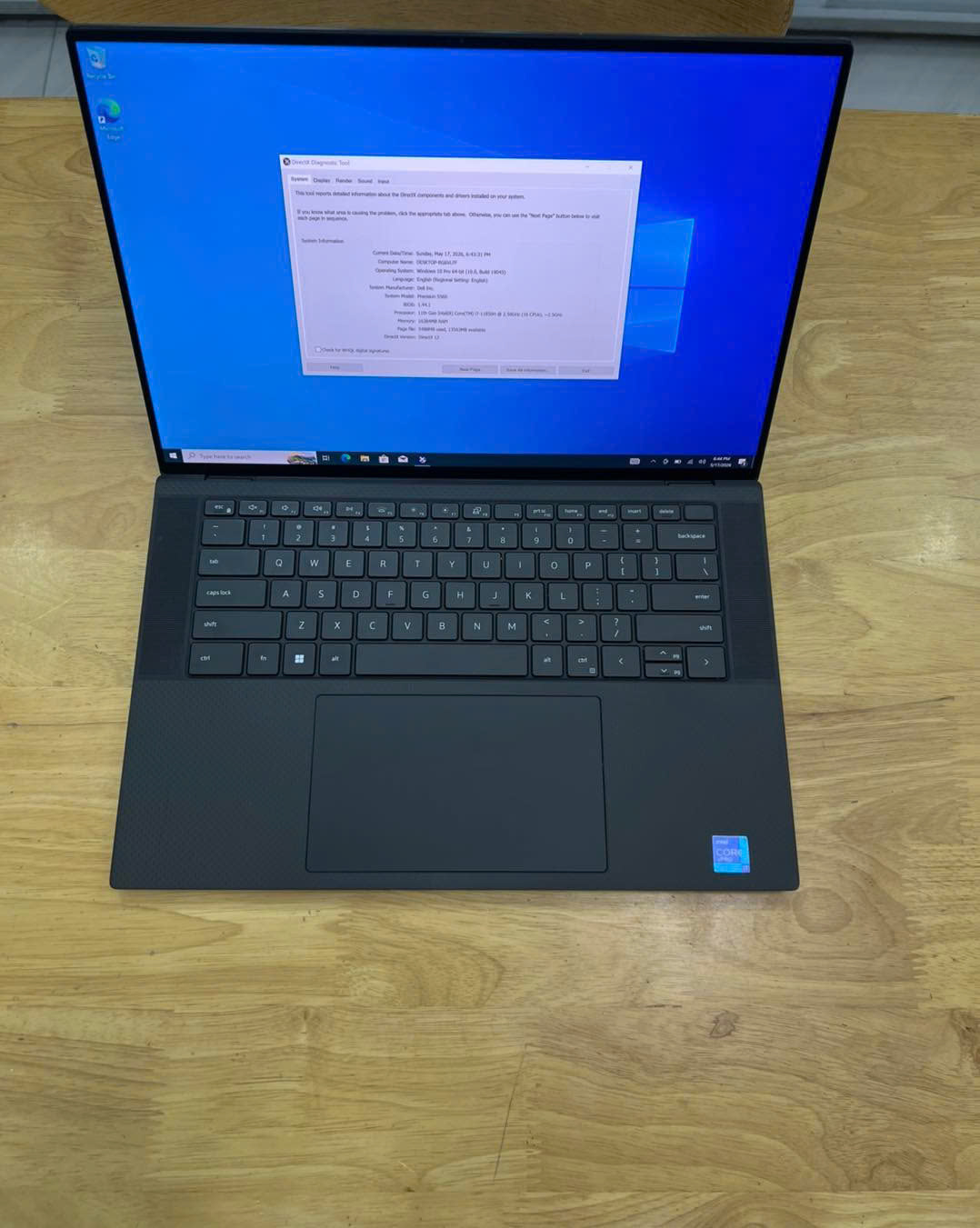 Dell Precision 5560 Core i7-11800H RAM 16GB SSD 512GB NVMe NVIDIA Quadro T1200 4GB LCD 15.6" FHD IPS