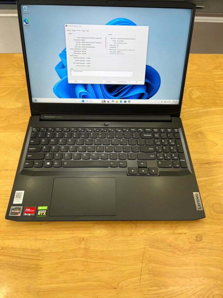 Lenovo IdeaPad Gaming 3 AMD Ryzen 5 5600H RAM 16GB SSD 512GB NVMe NVIDIA GeForce RTX 3050Ti 4GB LCD 15.6" Full HD 120Hz