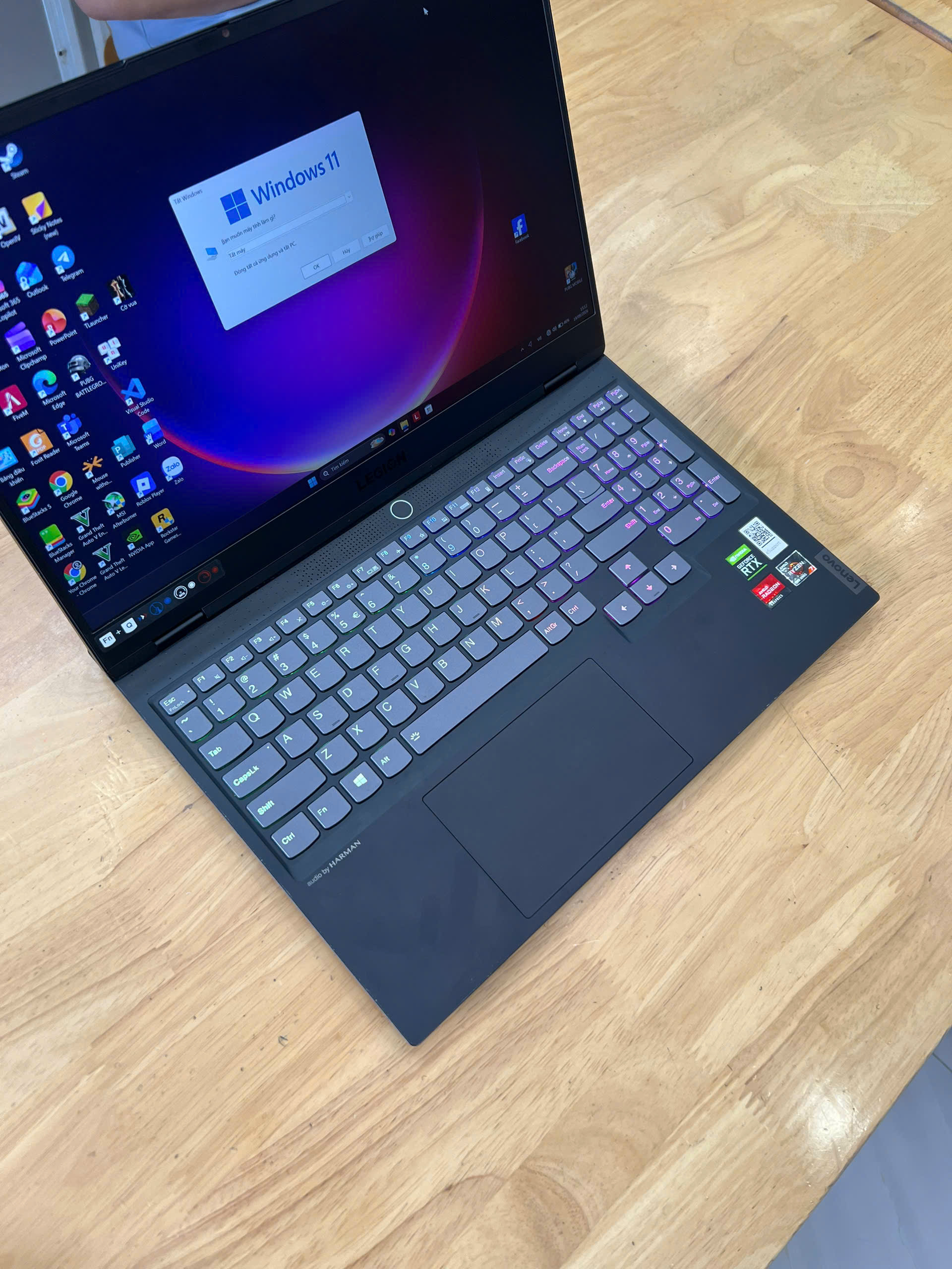 Legion Slim 7 - 15ACH6 Ryzen 7 5800H 16GB SSD 1000GB VGA RTX3060 6G LCD 16 inches 2k5 165hz 100% sRGB LED RGB - Ảnh 2