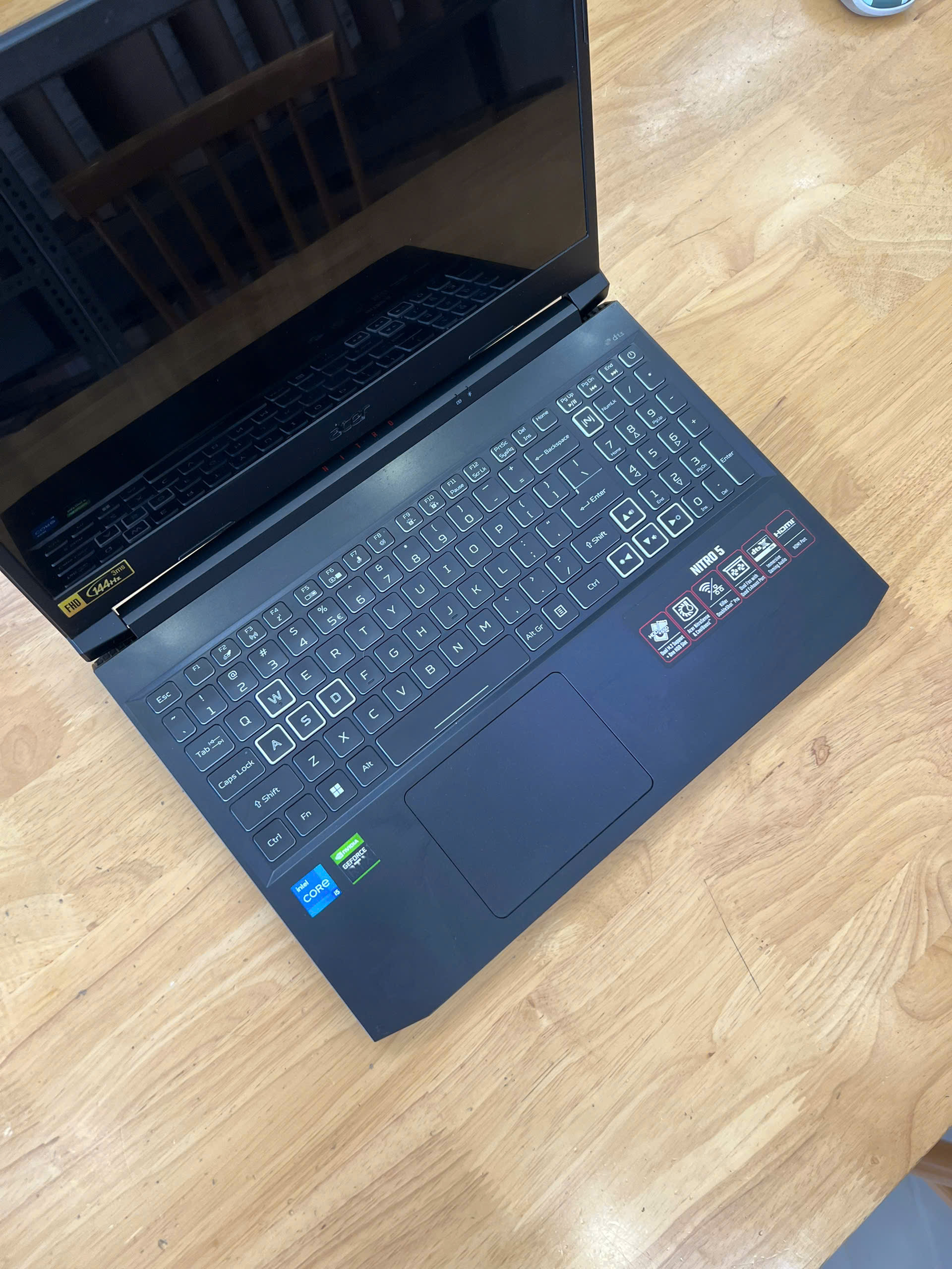 Acer Nitro 5 Eagle Core i5 11400H RAM 8GB SSD 512GB NVMe VGA NVIDIA GeForce RTX 3050 4GB LCD 15.6 inch FHD 144Hz - Ảnh 3