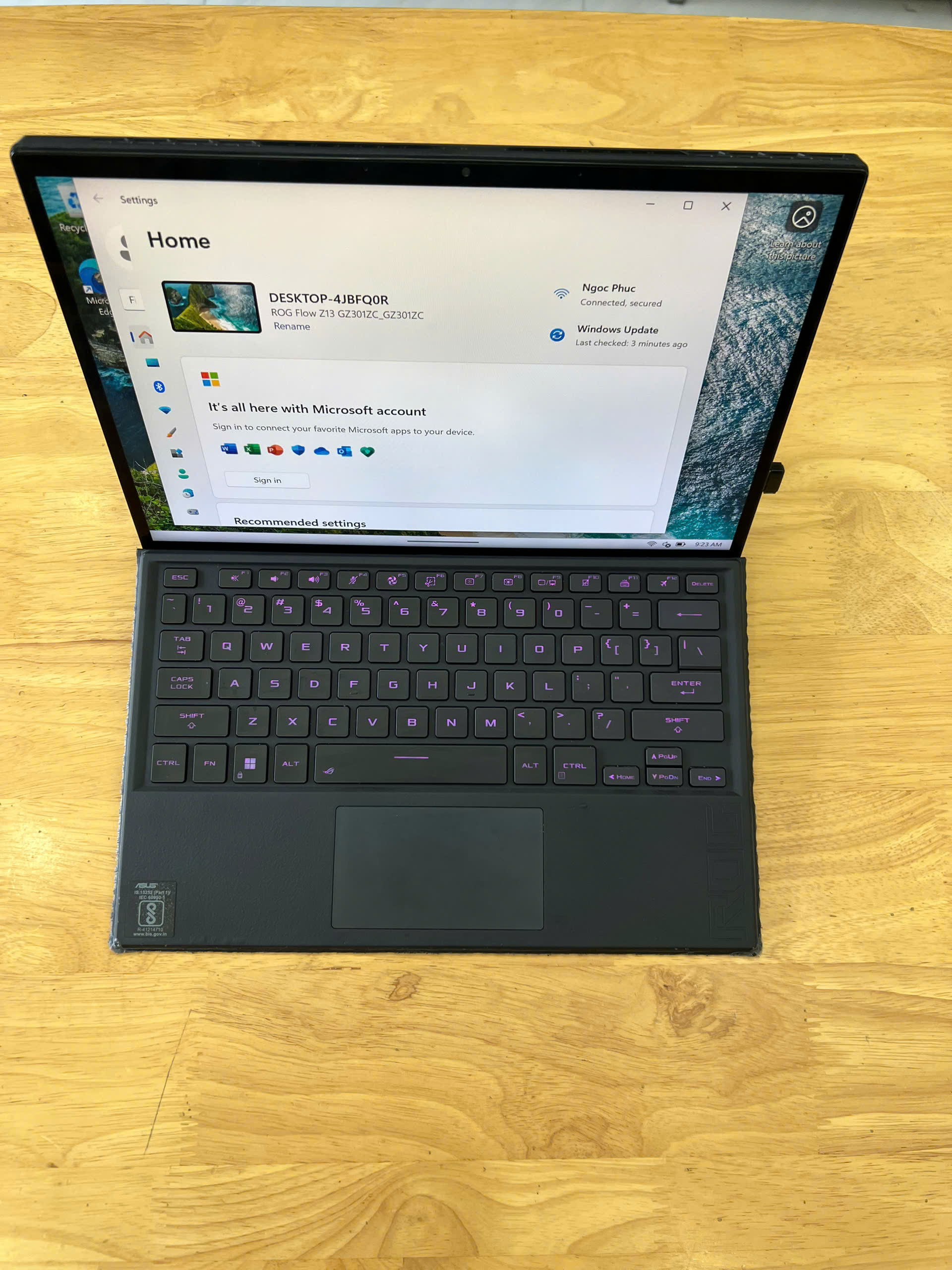 Asus ROG Flow Z13 i7-12700H RTX 3050 4G RAM 16GB DDR5 SSD 512GB LCD 13.4" FHD+