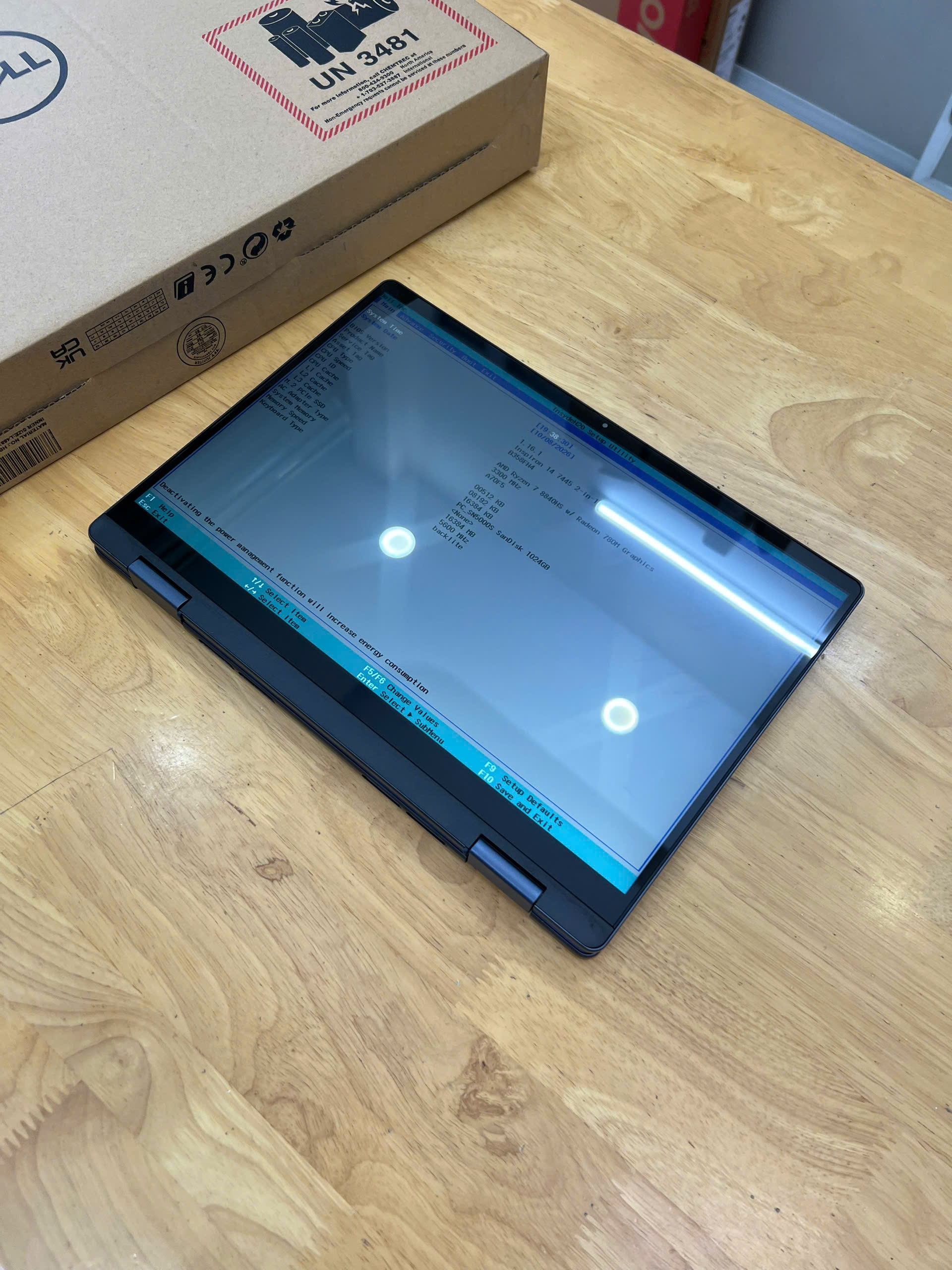 Dell Inspiron 7445 2in1 Ryzen 7 8840HS Ram 16G SSD 1000G LCD 14 2in1 TouchScreen (OpenBox) - Ảnh 2