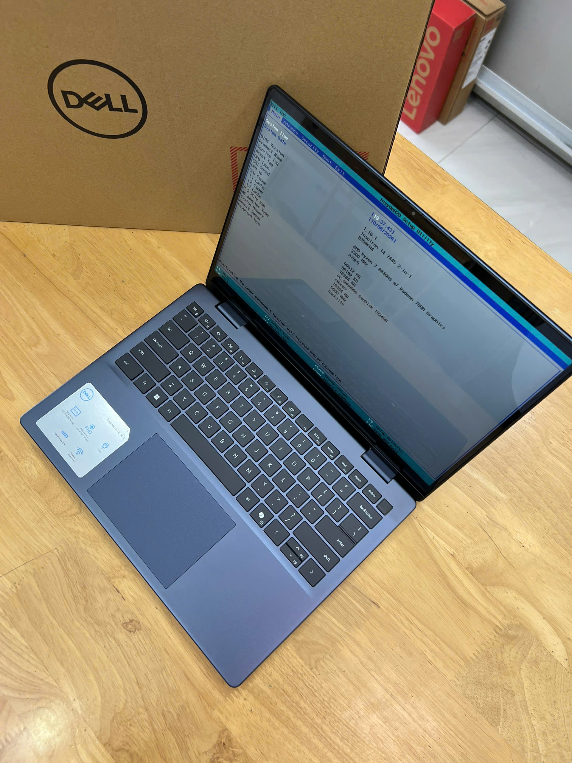 Dell Inspiron 7445 2in1 Ryzen 7 8840HS Ram 16G SSD 1000G LCD 14 2in1 TouchScreen (OpenBox) - Ảnh 5
